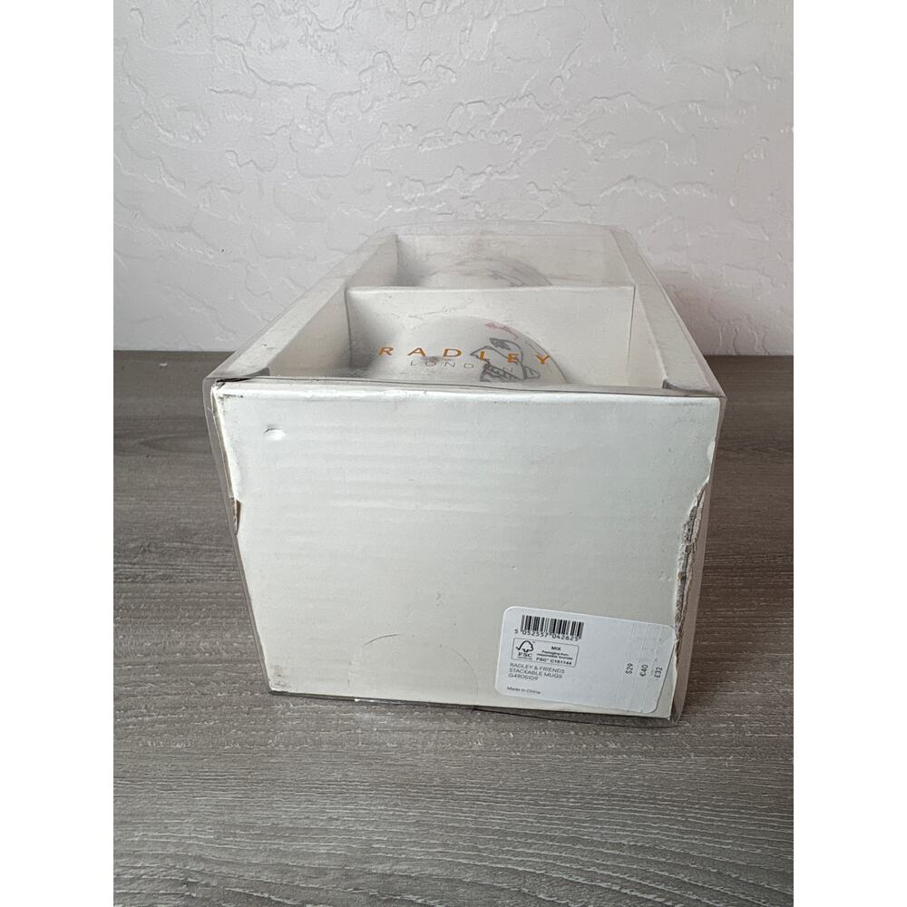 NIB‎ RADLEY London DOG SCOTTIE & DACHSHUND Stackable COFFEE MUG Tea Cup Gift Set - Picture 6 of 6